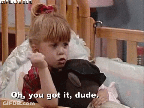 Little Girl Lying In Crib Saying Oh You Got It Dude GIF