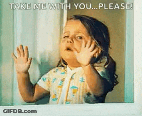 Little Girl Making Face At Window GIF