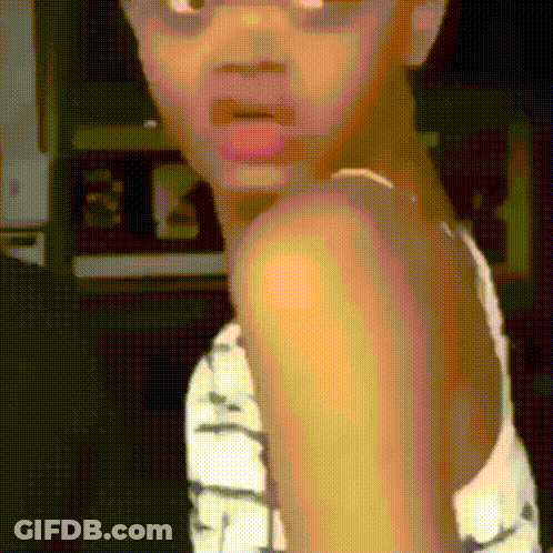 Little Girl Making Funny Face GIF