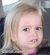 Little Girl Making Funny Face GIF