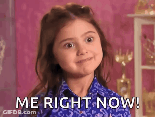 Little Girl Making Funny Face Me Right Now GIF