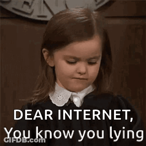 Little Girl Making Funny Face Saying Dear Internet You Know You Lying GIF