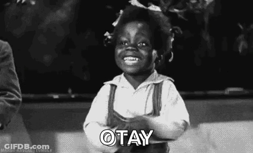 Little Girl Making Funny Face Saying Otay GIF