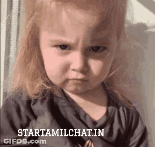 Little Girl Making Funny Face With Starttamilchat GIF