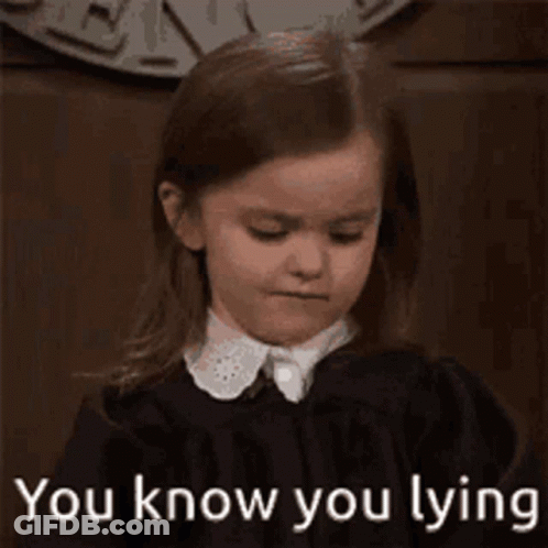 Little Girl Making Funny Face You Know You Lying GIF