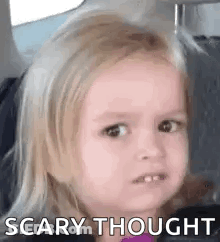 Little Girl Making Scary Face GIF