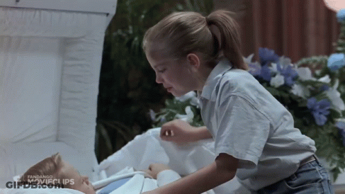 Little Girl Next To Coffin Pandaango Movieclips GIF