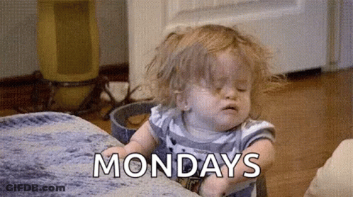 Little Girl On Couch Eyes Closed Mondays GIF