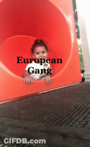 Little Girl On Slide European Gang GIF
