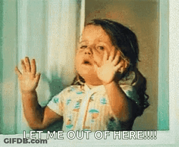 Little Girl Panic Let Me Out Here GIF