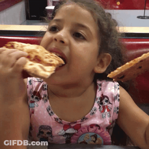 Little Girl Pizza Time GIF