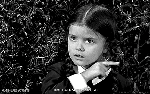 Little Girl Pointing In Black And White Photo GIF
