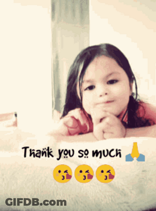 Little Girl Praying Hands Thank You So Much GIF