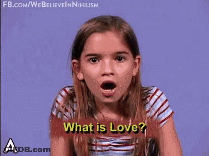 Little Girl Reading What Is Love GIF