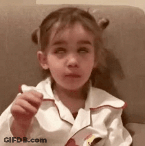 Little Girl Rolling Eyes Nevermind GIF
