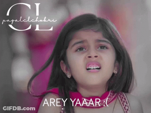 Little Girl Saying Arey Yaaar GIF