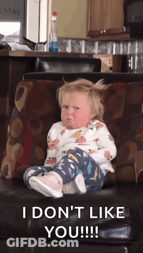 Little Girl Saying I Don't Like You GIF