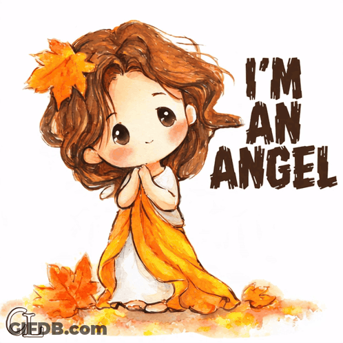 Little Girl Saying I'm An Angel GIF