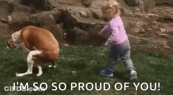 Little Girl Saying I'm So So Proud Of You GIF