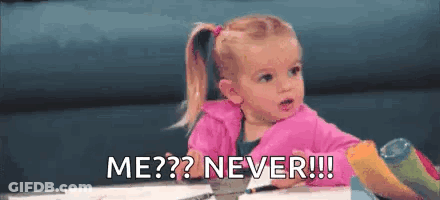 Little Girl Saying Never GIF