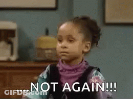 Little Girl Saying Not Again GIF