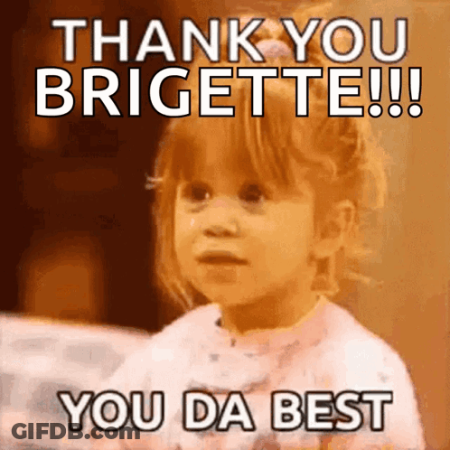 Little Girl Saying Thank You Brigette GIF