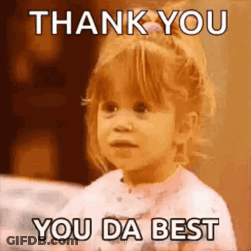 Little Girl Saying Thank You You Da Best GIF