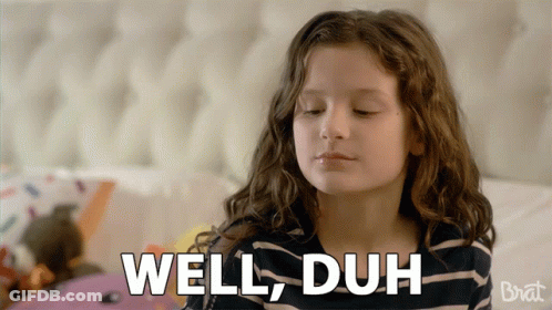 Little Girl Saying Well Duh GIF