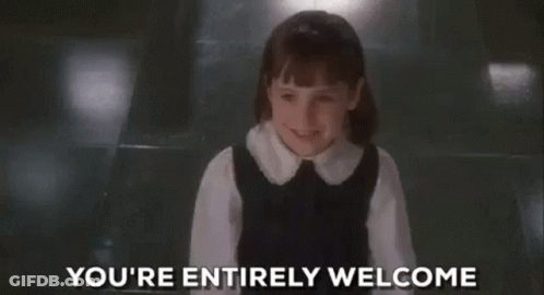 Little Girl Saying You Are Entirely Welcome GIF