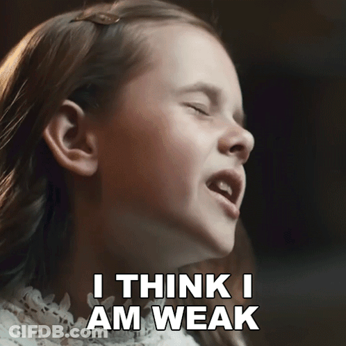Little Girl Says I Think I Am Weak GIF