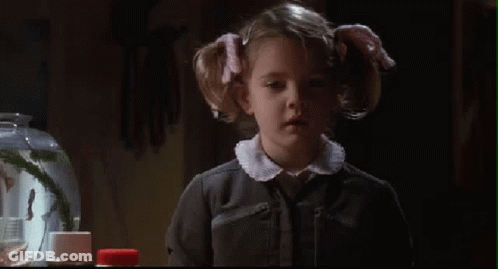 Little Girl Says What's Happening In Front Of Fish Tank GIF