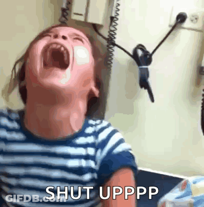 Little Girl Screaming Shut Upppp GIF