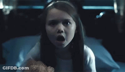 Little Girl Screaming With Teddy Bear GIF