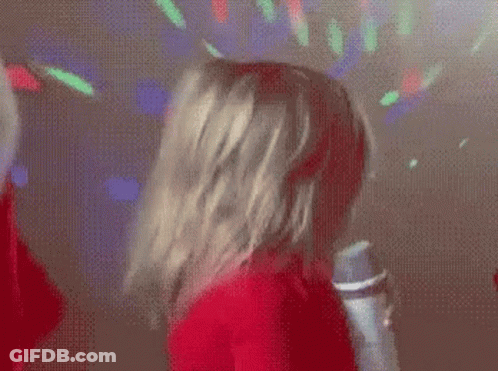 Little Girl Singing Into Microphone In Club GIF