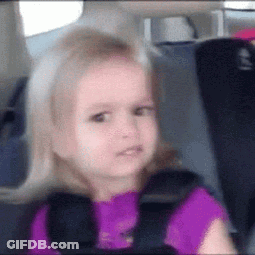Little Girl Sitting In Car Seat With Seat Belt GIF