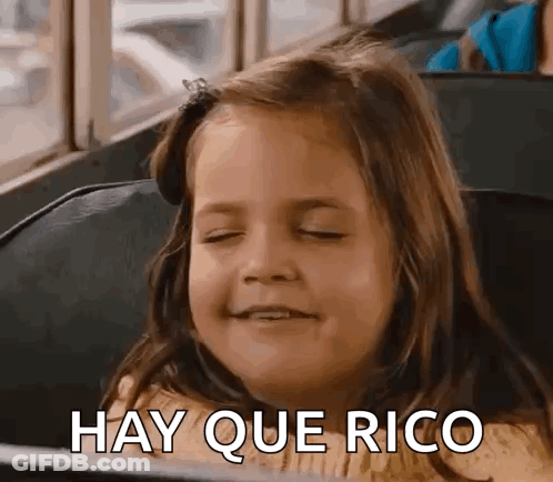 Little Girl Sitting On Bus With Eyes Closed Hay Que Rico GIF