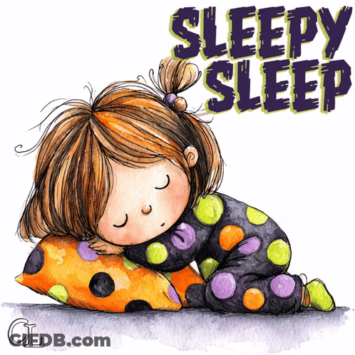 Little Girl Sleeping With Sleepy Sleep GIF
