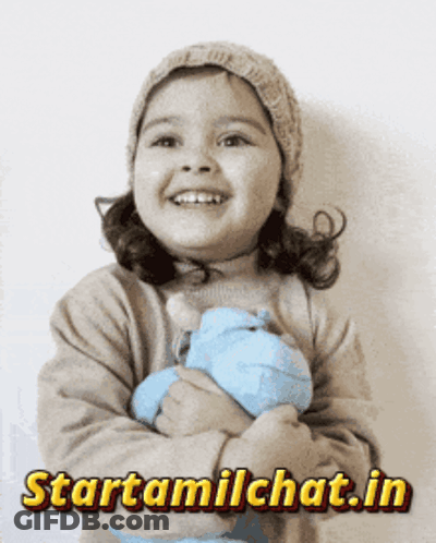 Little Girl Smiling Holding Stuffed Animal Starttamilchat.in GIF