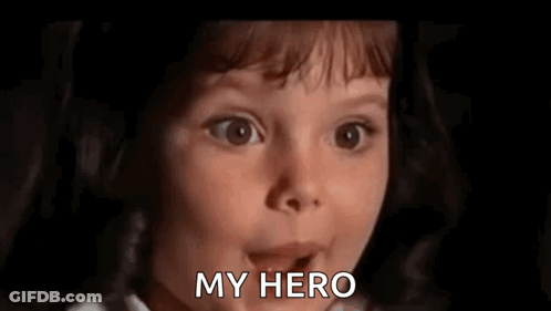 Little Girl Smiling My Hero GIF