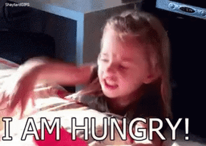 Little Girl So Hungry Throwing Tantrums GIF