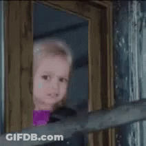 Little Girl Sticking Head Out Window GIF