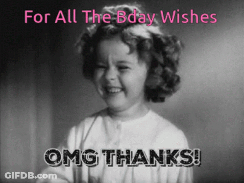 Little Girl Thanking For Birthday Wishes GIF