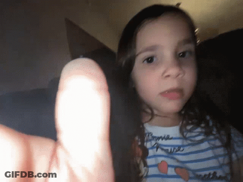 Little Girl Wearing Bonne Heure Shirt GIF