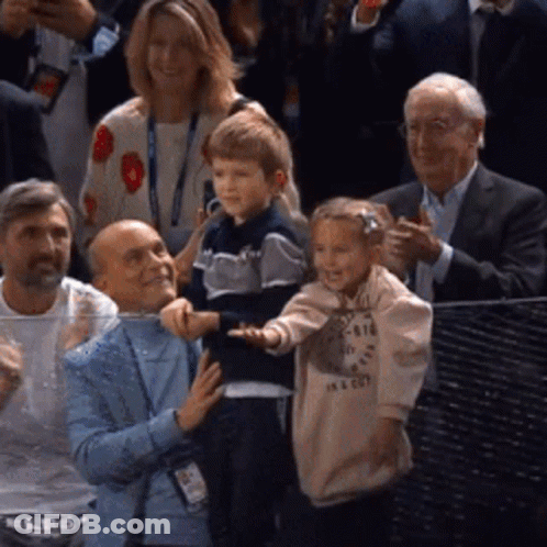 Little Girl Wearing I'm A Girl Sweatshirt GIF