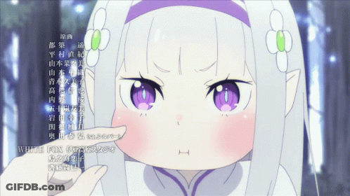 Little Girl White Hair Purple Eyes Anime GIF