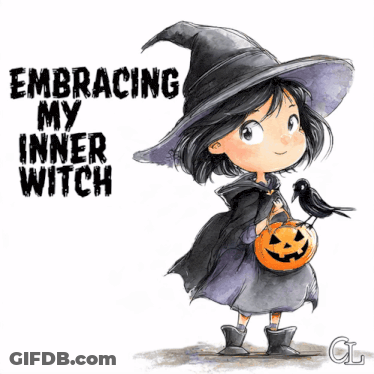 Little Girl Witch Embracing My Inner Witch GIF