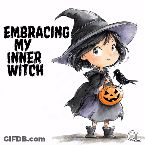Little Girl Witch Embracing My Inner Witch GIF