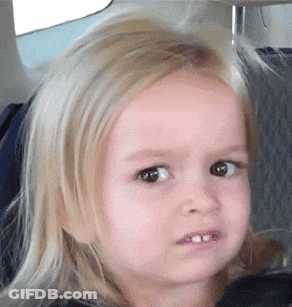 Little Girl With Blonde Hair Making A Face GIF