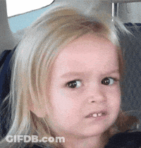 Little Girl With Blonde Hair Making Serious Face GIF
