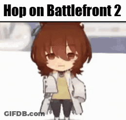 Little Girl With Brown Hair Saying Hop On Battlefront 2 GIF
